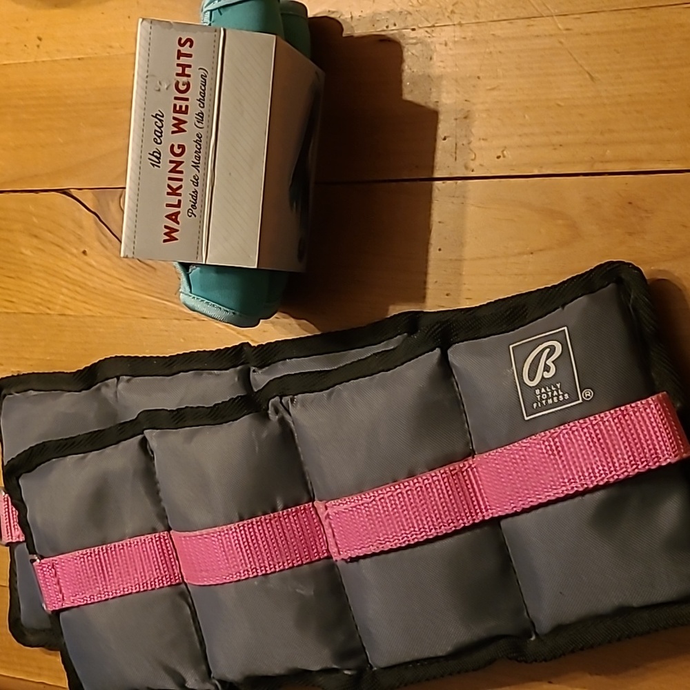 - Walking weights and ankle weights. Walking weights have never been opened.